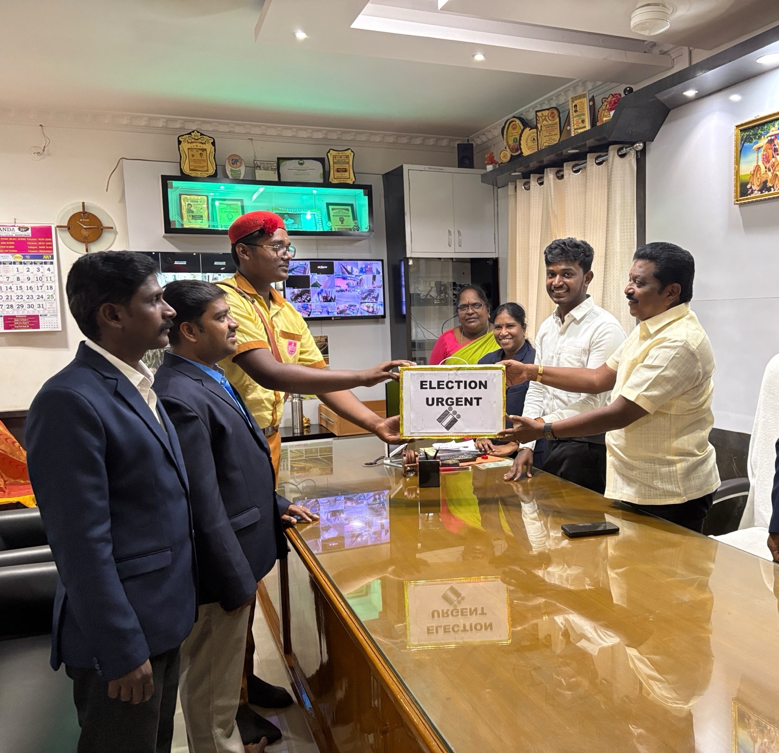 Student election results at Ananda International School